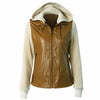 Fashion Detachable Flip Leader Stitching Zipper Jacket