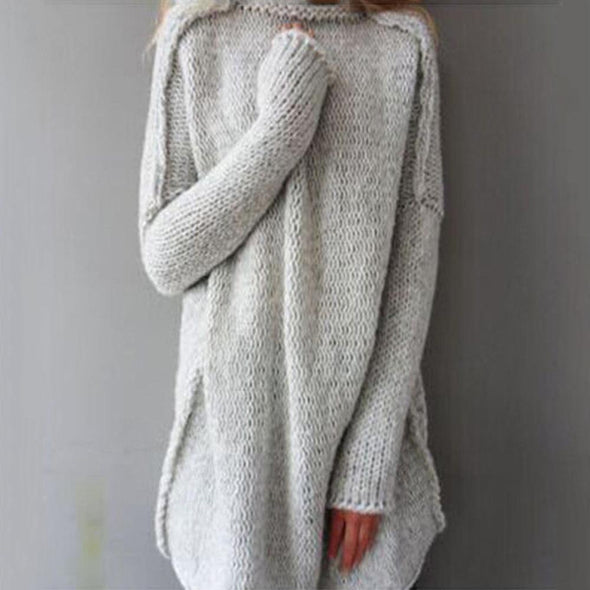 Long Sleeve Large Size Turtleneck Sweater