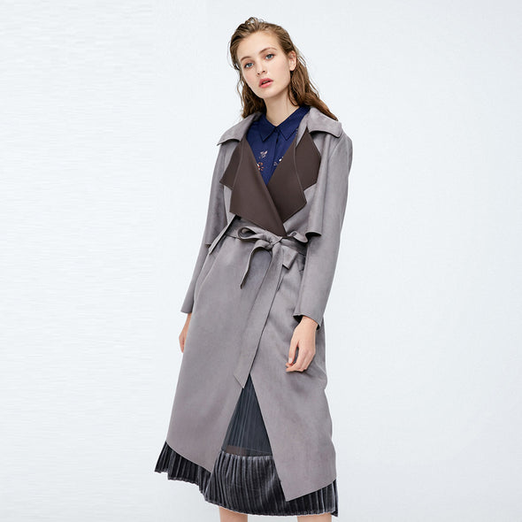 Fashion Removable Two-piece Long Trench Coat