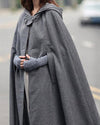 New Hooded Cloak Woolen Coat