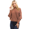 Women striped  pullover loose sweater