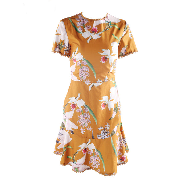 Copy of Sexy Elegant Off Shoulder Flower Print Female Mini Cute  Dress