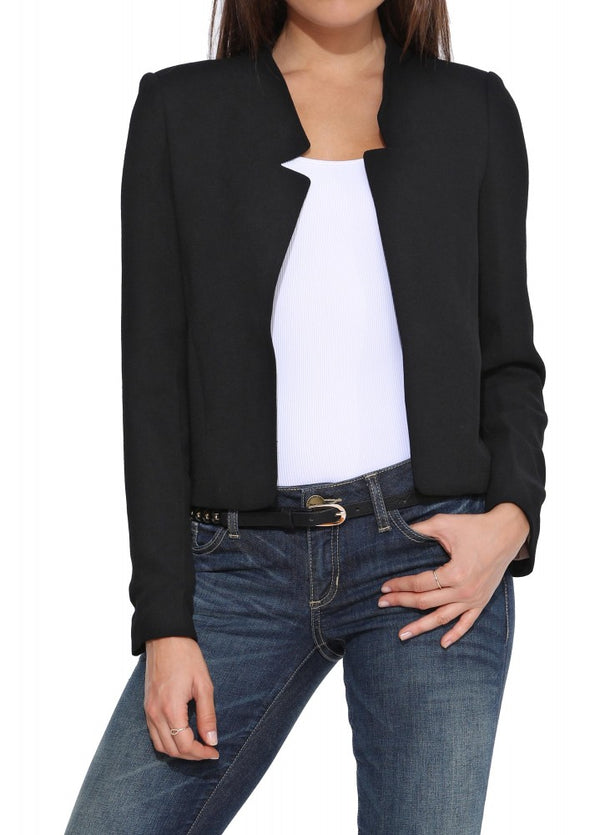 Fashion Slim Solid Color Long Sleeve Blazer