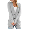 Casual Long Sleeved Solid Color Sweater Cardigan