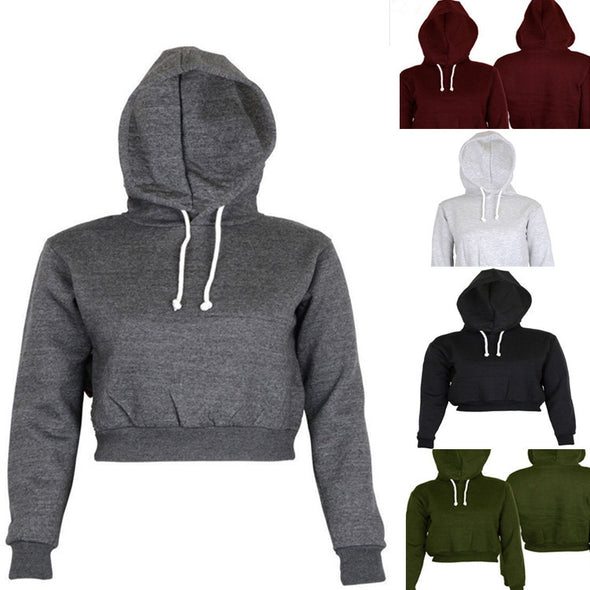 Pure Color Short Long Sleeve Hoodies