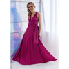 Solid Color V Neck Evening Dresses