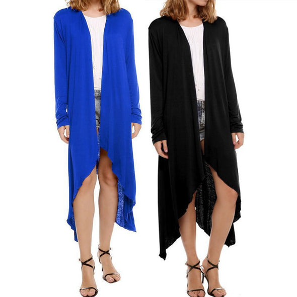 Long Sleeve Irregular Knit Cardigan