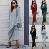 V-neck Long Sleeved Winter Knitted Dress