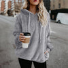 Women's Plush Hooded Sweater coat