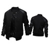 New British Fashion Stand Collar Leather Sleeve Baseball  Men's Jacket