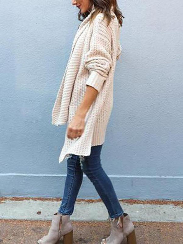 Loose Mid-Length Knitting Cardigan Sweater