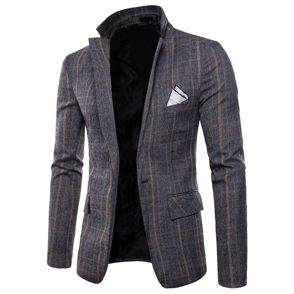 New Men's Business Classic Lattice Suit