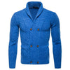 New Youth Men's Solid Color Thick Knit Cardigan