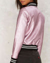 New Loose Short Long Sleeve Leather Jacket