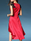 V-Neck  Decorative Lace  Plain  Polyester Evening Dresses