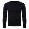 New Men's O-Neck Solid Color Long Sleeve Sweater