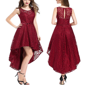 Women's Lace Irregular Evening Dress