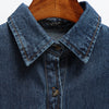 Fashion Washed Raw Long Sleeve Denim Jacket