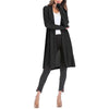 Collarless Plain  Long Sleeve Cardigan