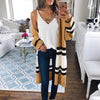 Contrast Long Sleeve Knit Cardigan