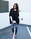 Fashion Stitching Long Sleeve V-Neck T-Shirt