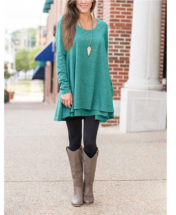 Fashion Long Sleeve Round Neck T-Shirt