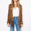 Snap Front Tassel  Plain Cardigans