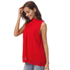 Women's double-layer high-neck sleeveless chiffon shirt