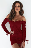 Sexy Off Shoulder Bandage Long Sleeved Bodycon Dress