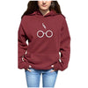 Letter Printed Hooded Long Sleeve Sweatshirt