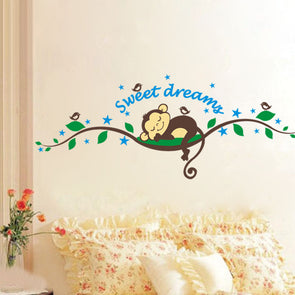 New Cartoon Monkey Forest Wall Sticker