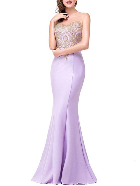 Formal See-Through Mermaid Evening Dress