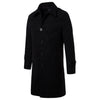 New Men's Long Single-breasted Wool Coat