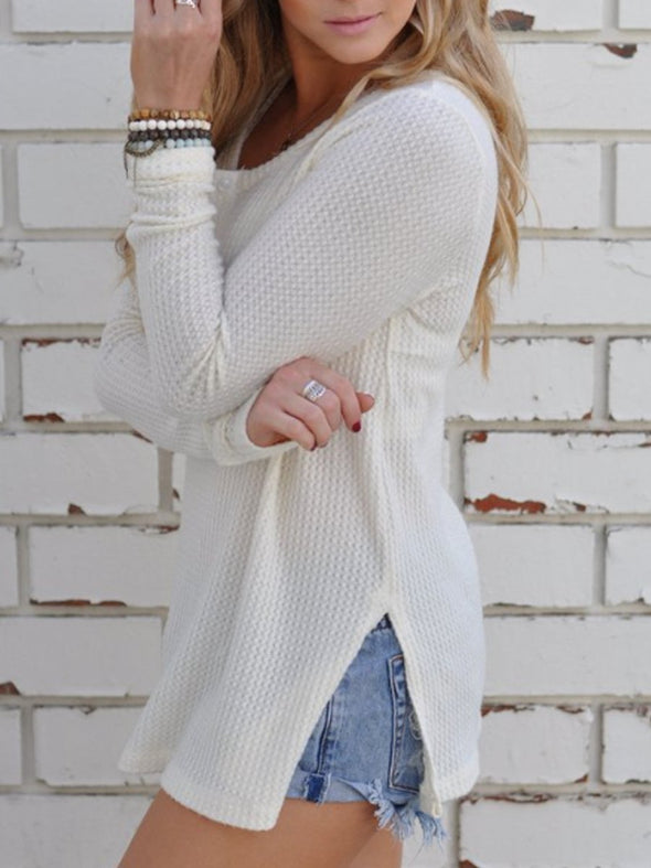 Loose Knitted Long Sleeve Jumper Sweater