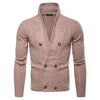 New Youth Men's Solid Color Thick Knit Cardigan