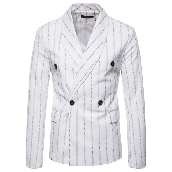 New Simple Striped Men's Suit