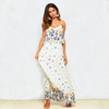 Women's summer print slim strap long dress