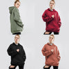 Fashion Loose Long Sleeve Pure Color Hoodies