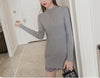 Knit Stitching Lace Bodycon Dress