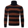 New Turtleneck Slim Men's Striped Turtleneck Sweater