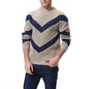 New Color Matching British Fashion O-neck Men's Sweater