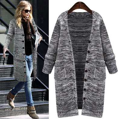 New Plus Size Sweater Coat Cardigan