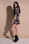 New Fashion V-neck Printing  T-shirt dress