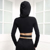 Tight-fitting Zipper Hooded Women's Jacket