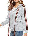 Ribbon Long Sleeve Hooded Sweatshirt