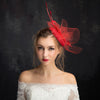 Handmade Feather Linen Top Hat