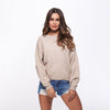 Fashion Lazy Wind Round Neck Knitting Sweaters