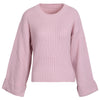 Solid Color Round Neck Long Sleeve Sweaters