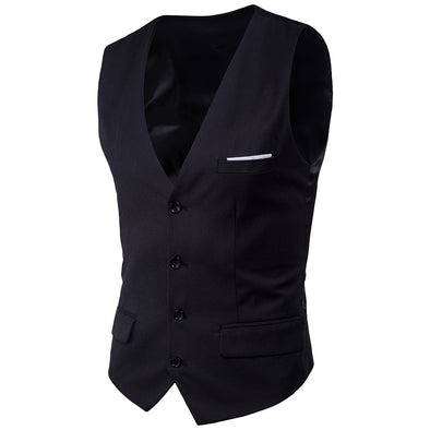 Men's Slim Solid Color Lattice Suit Vest