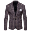 New Men's Business Classic Lattice Suit